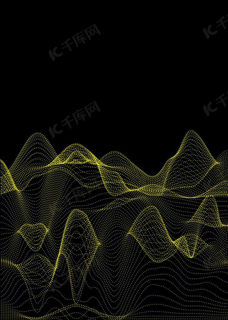 黑底山脉扫描图案科技光线背景