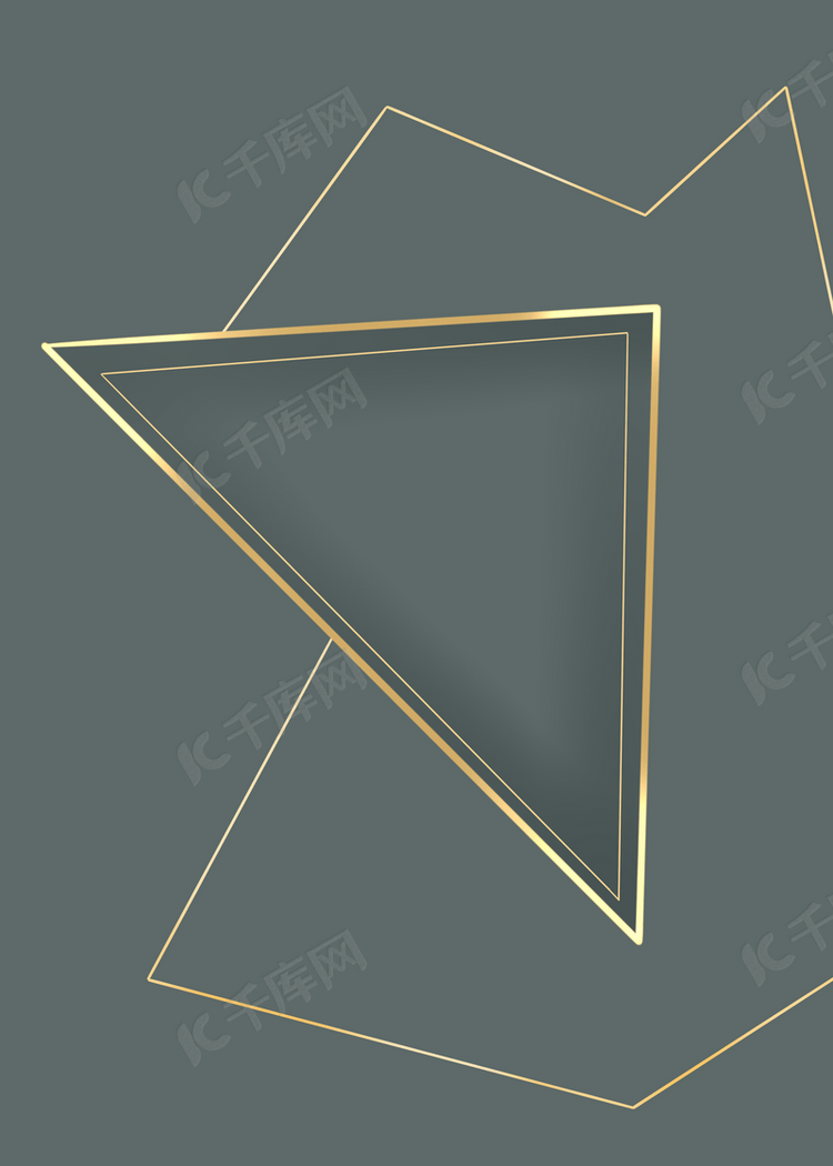 金色背景三角形简单边框