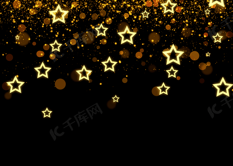 黄色镂空星星装饰背景