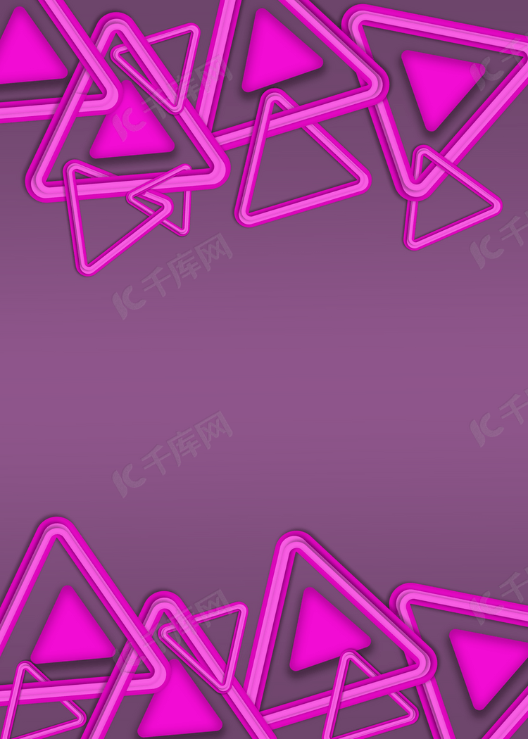 三角形几何抽象粉色渐变背景