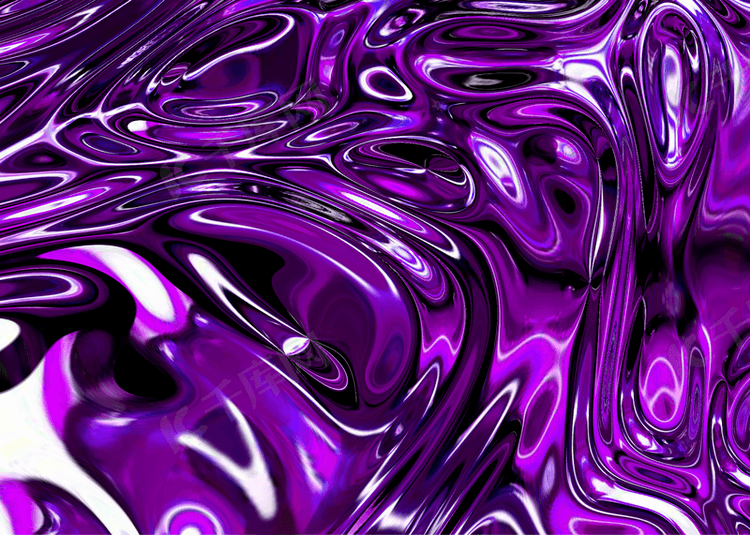 紫色抽象流动全息金属背景