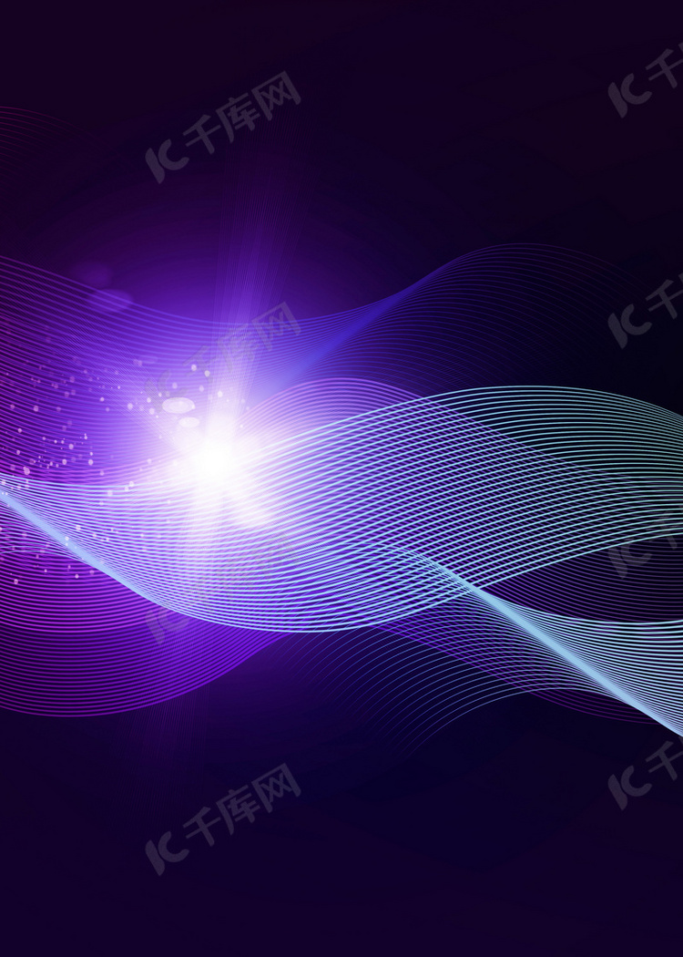 紫色发光抽象科技背景