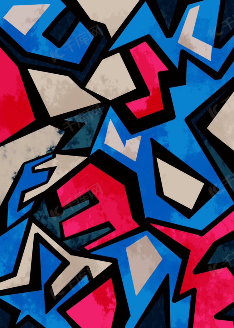 创意抽象拼接图形背景