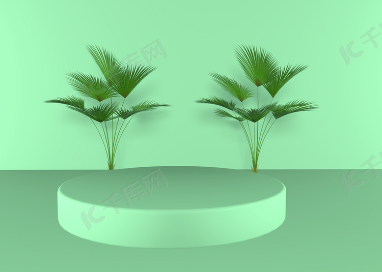 三维植物绿色渲染图