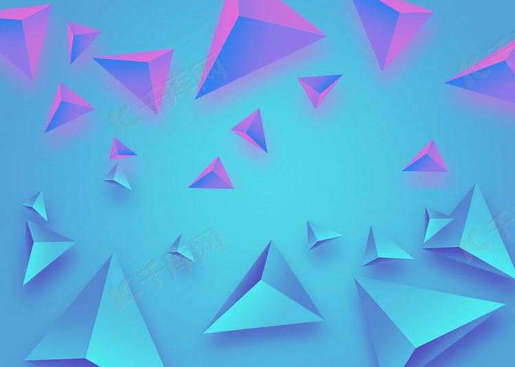 3d彩色三角形抽象背景