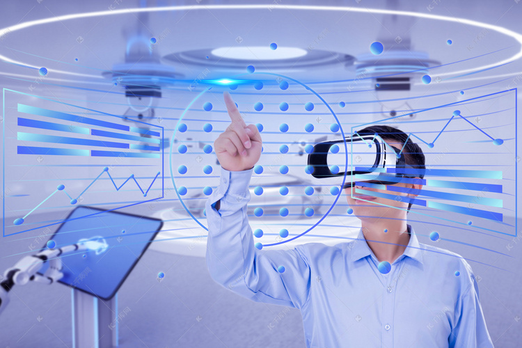 创意合成vr人工智能vr创意合成虚拟科技摄影图配图