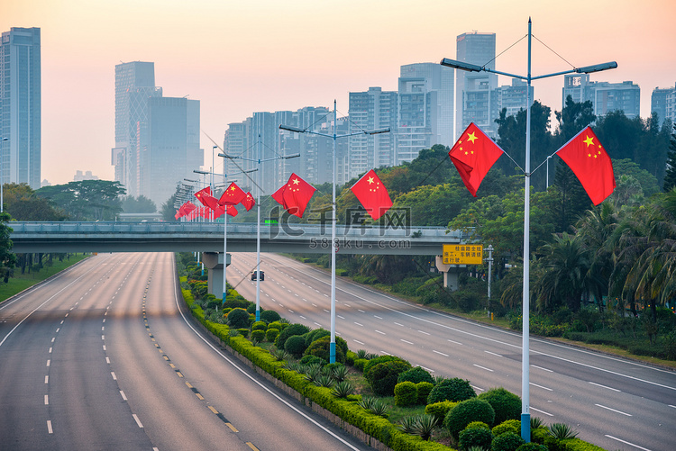 深圳道路美景摄影图