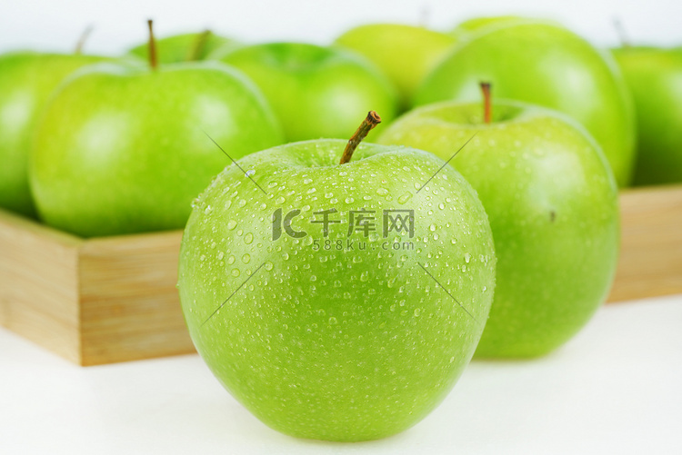 餐饮水果青苹果摄影图