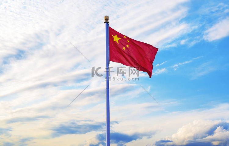 中国国旗五星红旗摄影图