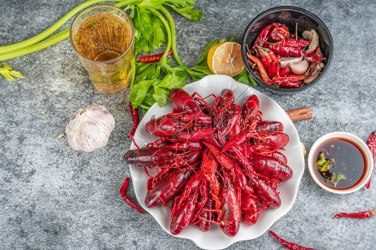 餐饮美食小龙虾摄影图