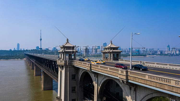 武汉长江大桥摄影图