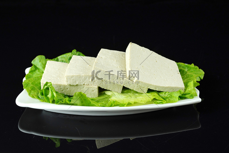 豆腐生菜摄影图