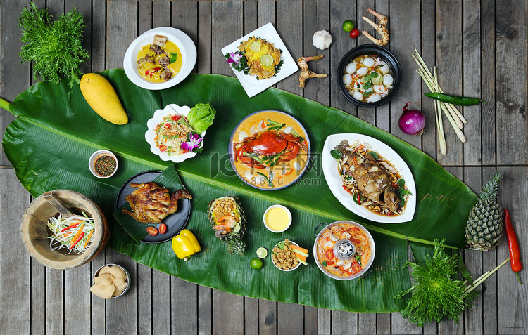 泰国菜摄影图