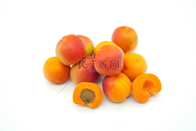 水果杏子摄影图