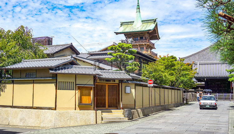 日本京都三年坂摄影图