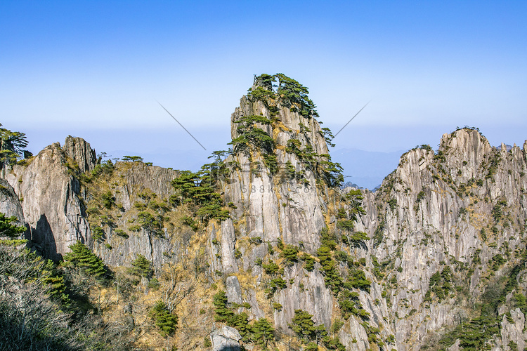 黄山山峰摄影图