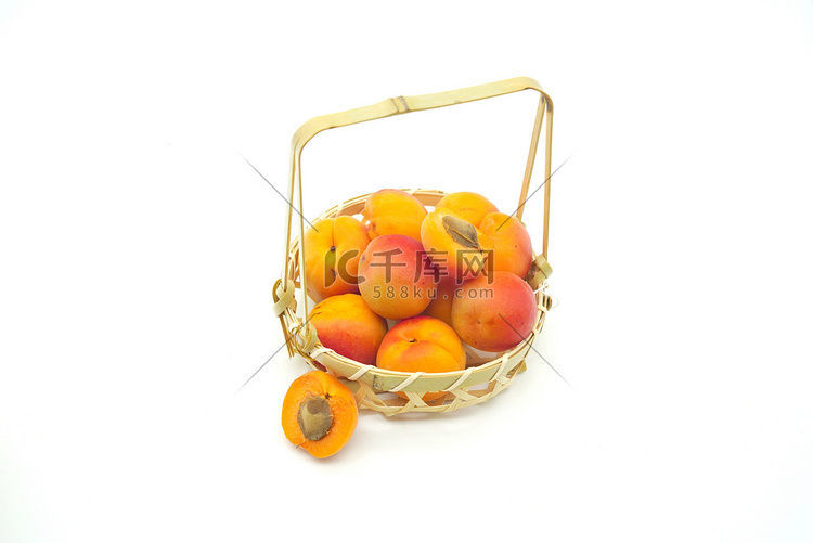 水果杏子摄影图