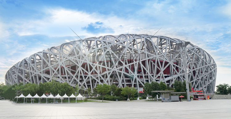 北京鸟巢建筑摄影图