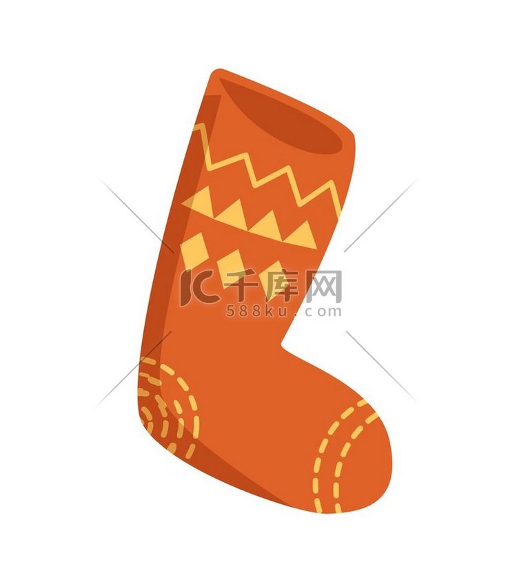 袜子温暖的衣服装饰物孤立的图标