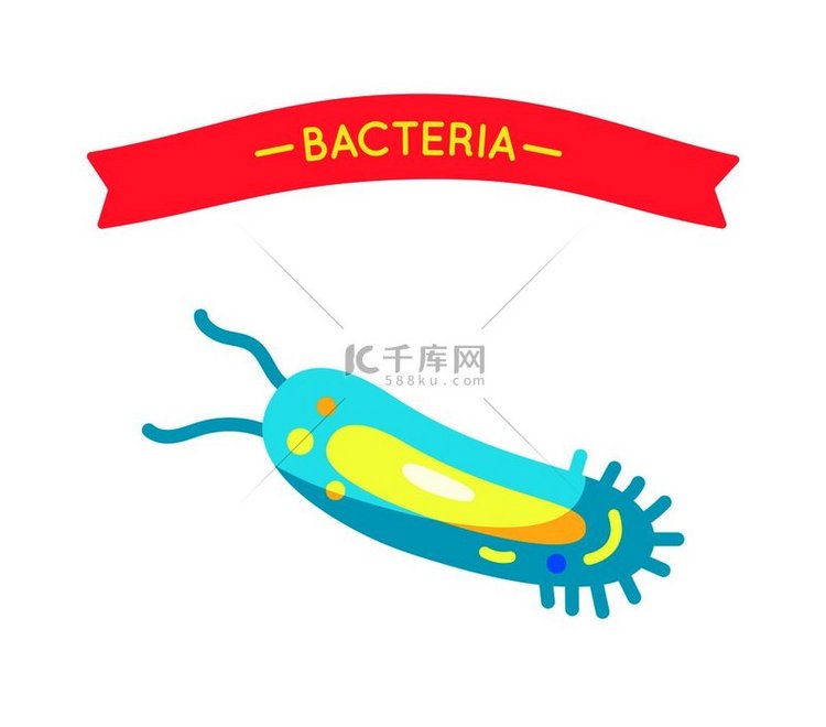 细菌特写病毒细胞微生物载体图标