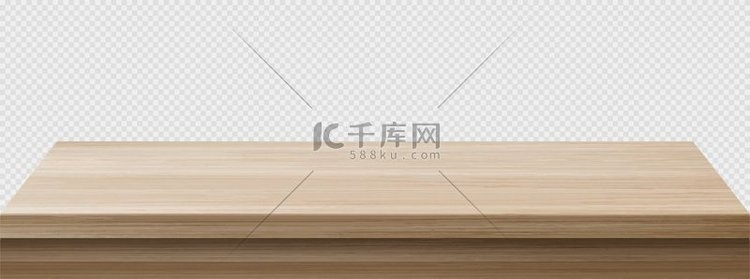 木桌透视图、棕色书桌的木质表面