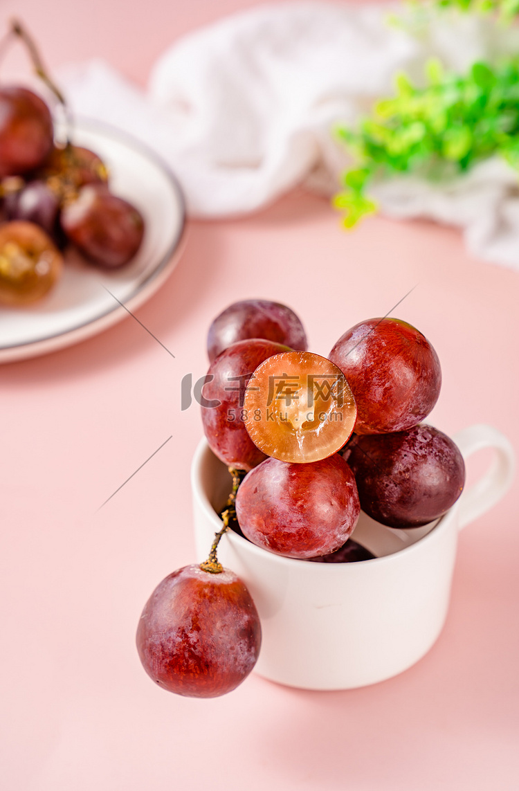 营养新鲜水果葡萄食品摄影图配图