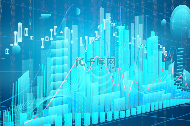 蓝色科技白天几何图形室外商务摄