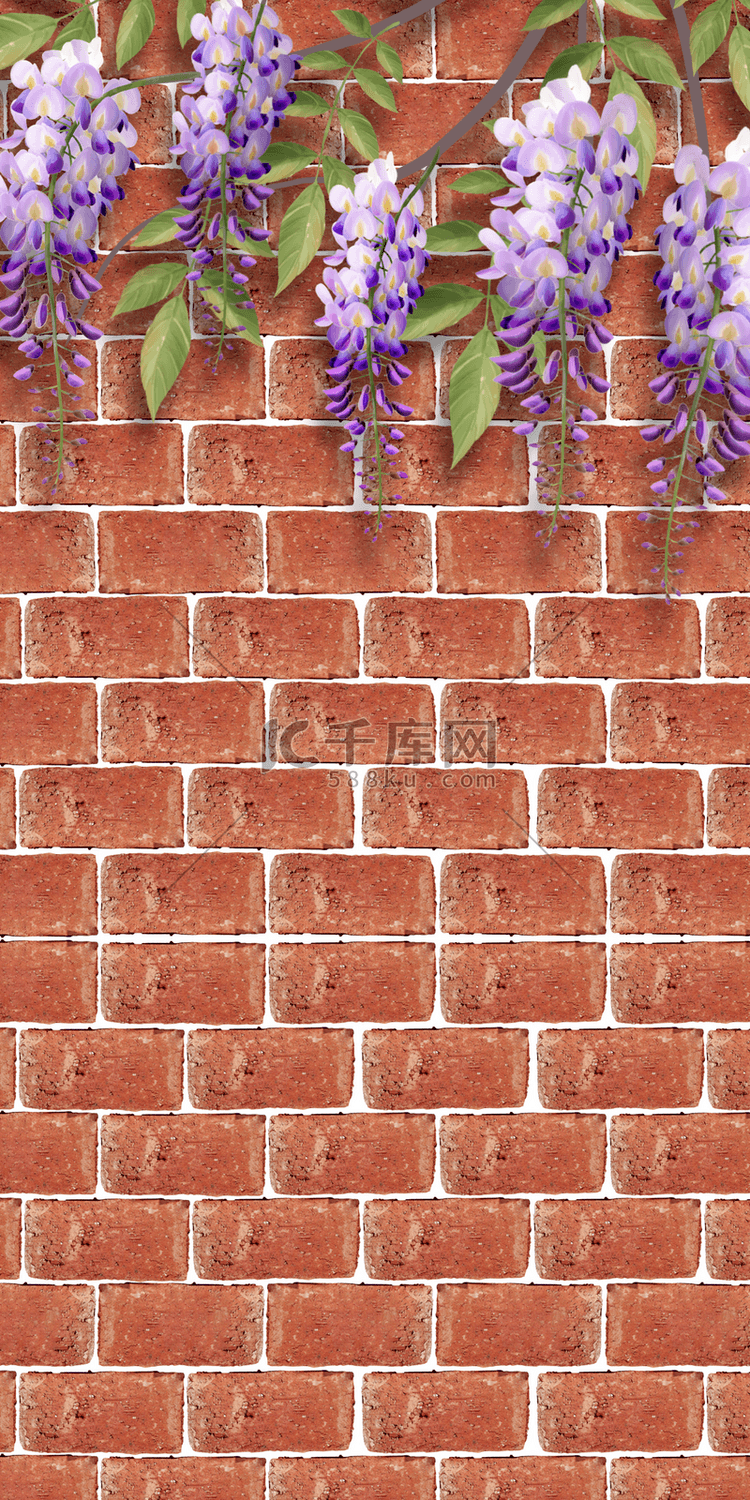 植物墙壁花卉壁纸墙砖背景墙纸
