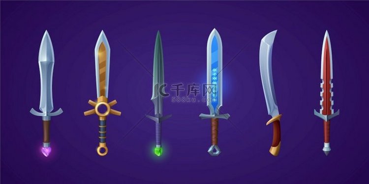中世纪的剑、骑士、国王或战士的