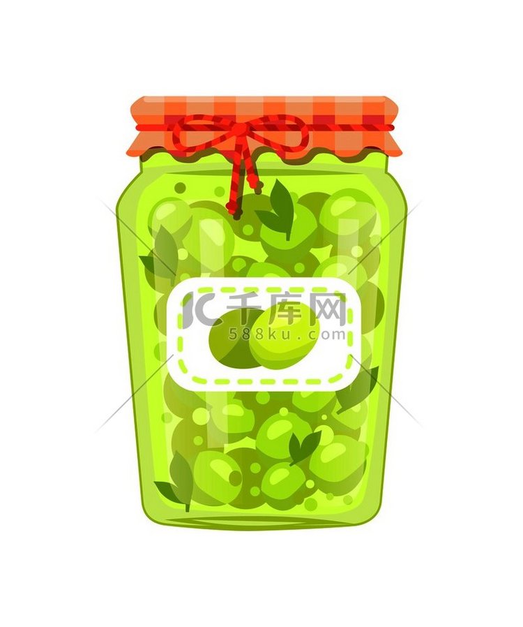 橄榄保存在玻璃罐矢量图标中的食