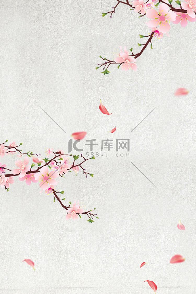 立春宣纸桃花中国色中式国风背景
