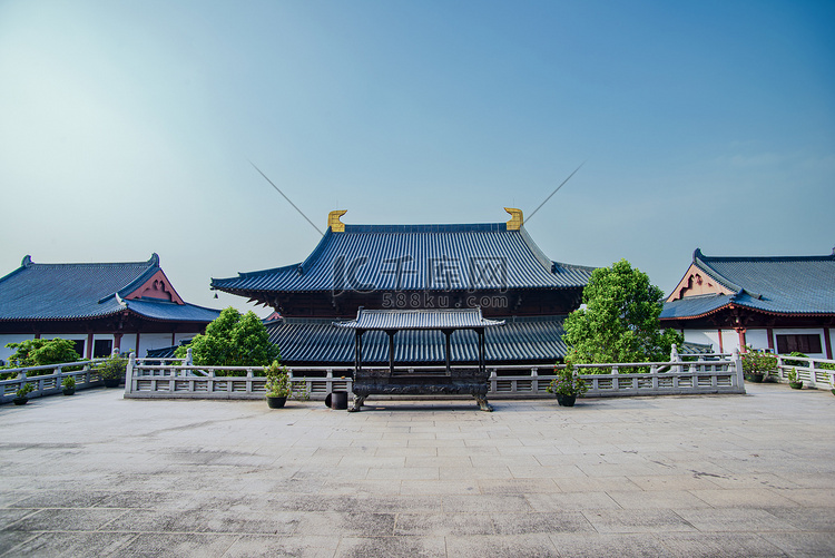 广州花都华严寺寺庙古风建筑摄影