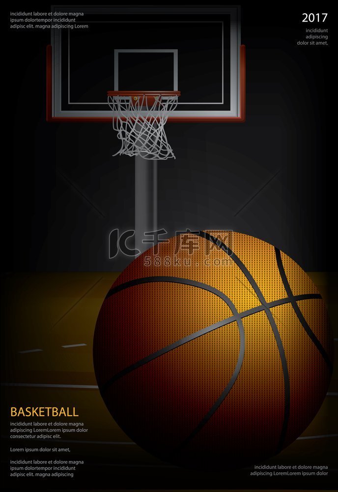 篮球海报广告矢量图