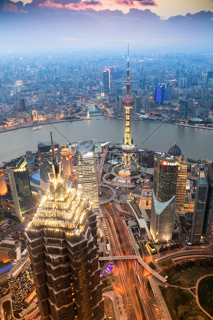 美丽的上海夜景风景图片