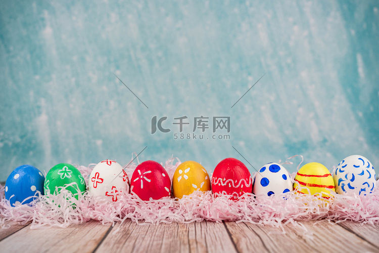 复活节白天彩蛋室内彩蛋装饰摄影