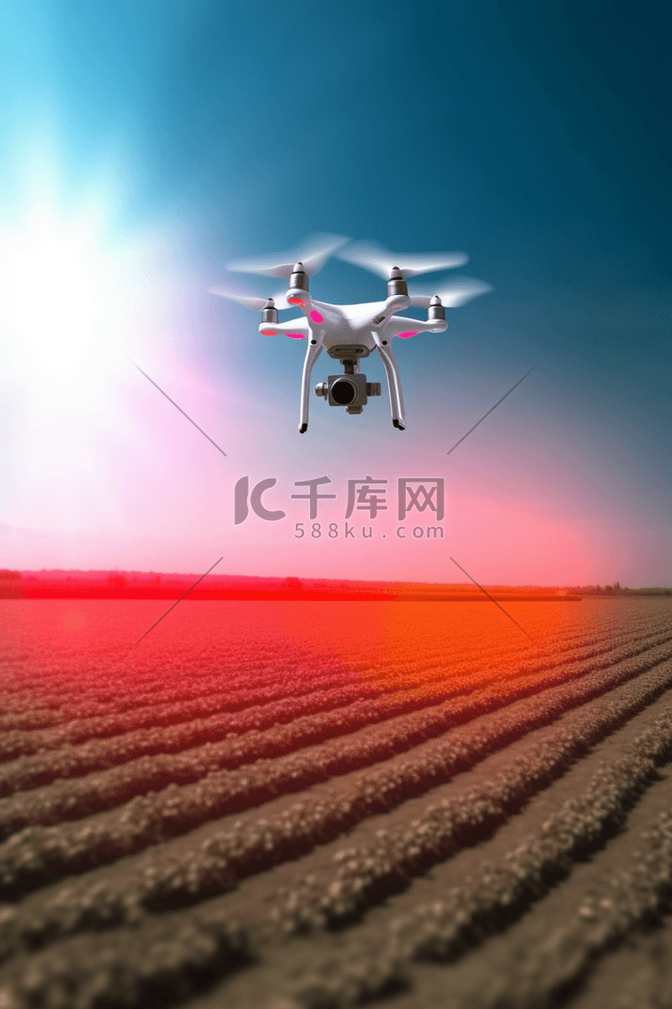 无人机航拍农业农场背景