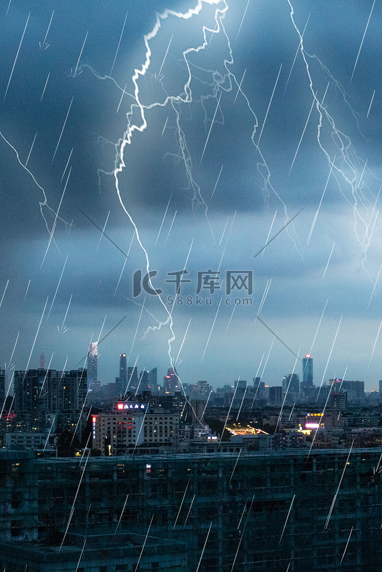 暴雨台风预警背景图片