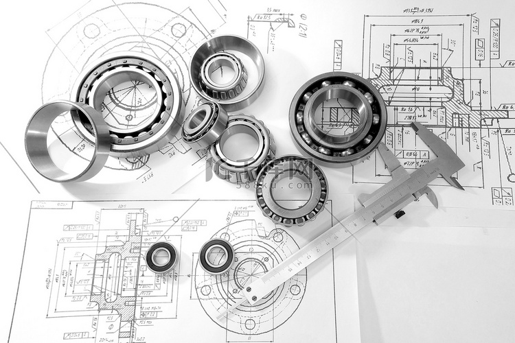 轴承和一盏台灯下图纸
