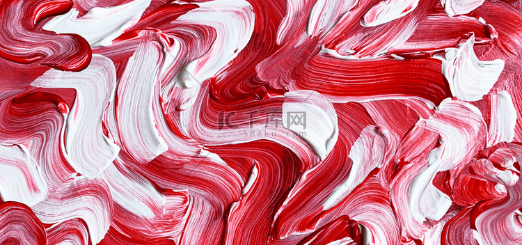 丙烯颜料纹理抽象风格红色背景