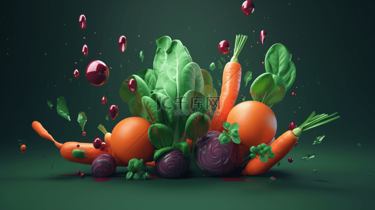 新鲜的创意蔬菜组合广告