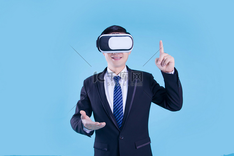 眼镜科技VR人像商务虚拟摄影图