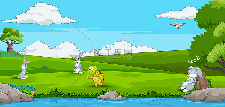 龟兔赛跑故事场景