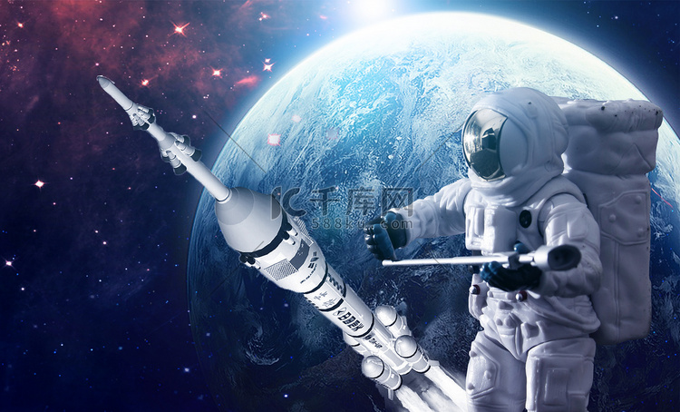 中国航天日创意合成摄影图配图