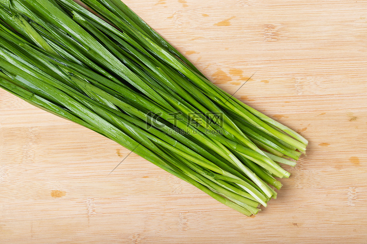 蔬菜绿色韭菜农产品食材摄影图配