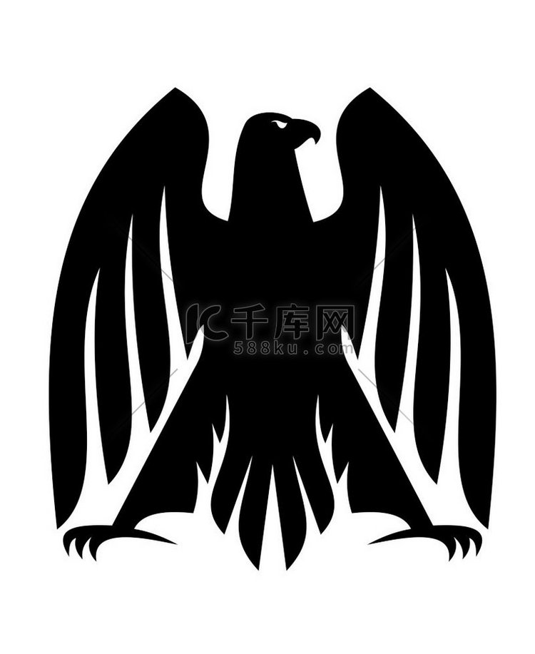 黑色和白色令人印象深刻的帝国鹰