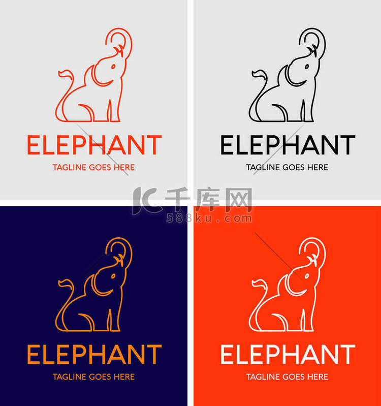 大象标志设计模板