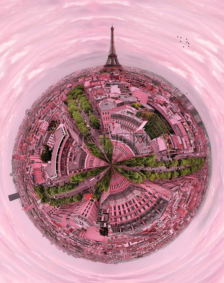 美丽浪漫的巴黎, 粉红色的圆形