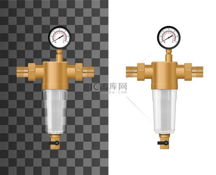 全屋水沉淀物过滤系统模型。