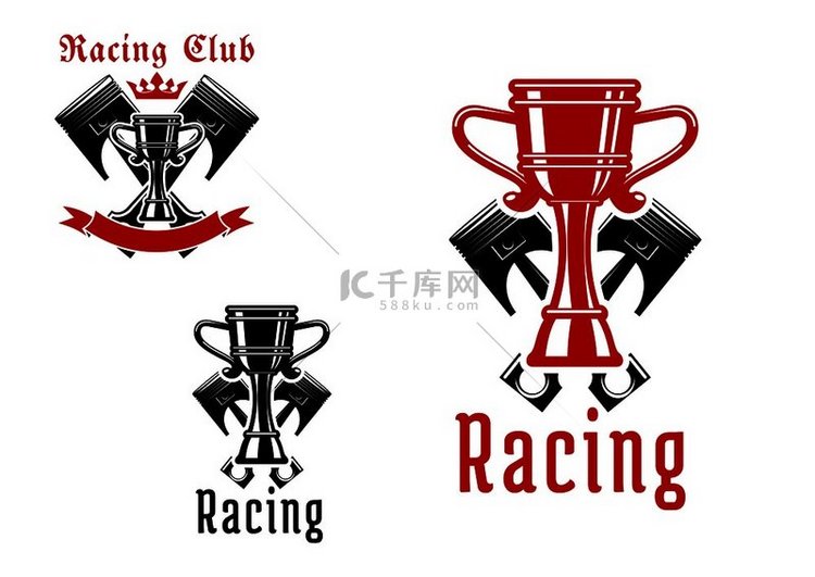 赛车运动俱乐部的图标或符号背景