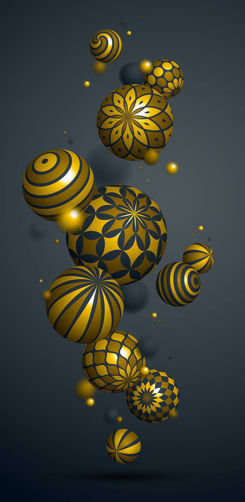 金球矢量电话背景，金球图案装饰